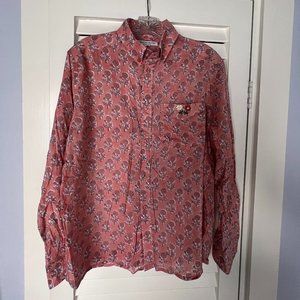 Emerson Fry "India Collection" Pink Floral Blouse sz S